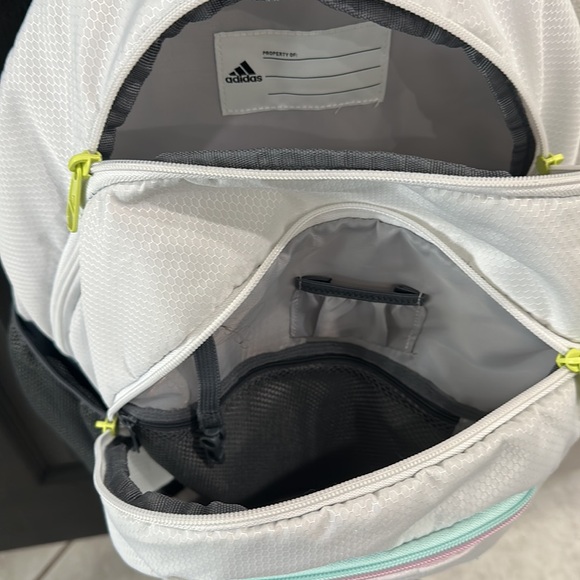 adidas Excel 6 Backpack- White/Purple - Picture 6 of 7